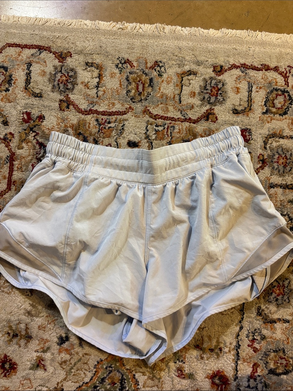lululemon athletica light gray women's athletic shorts